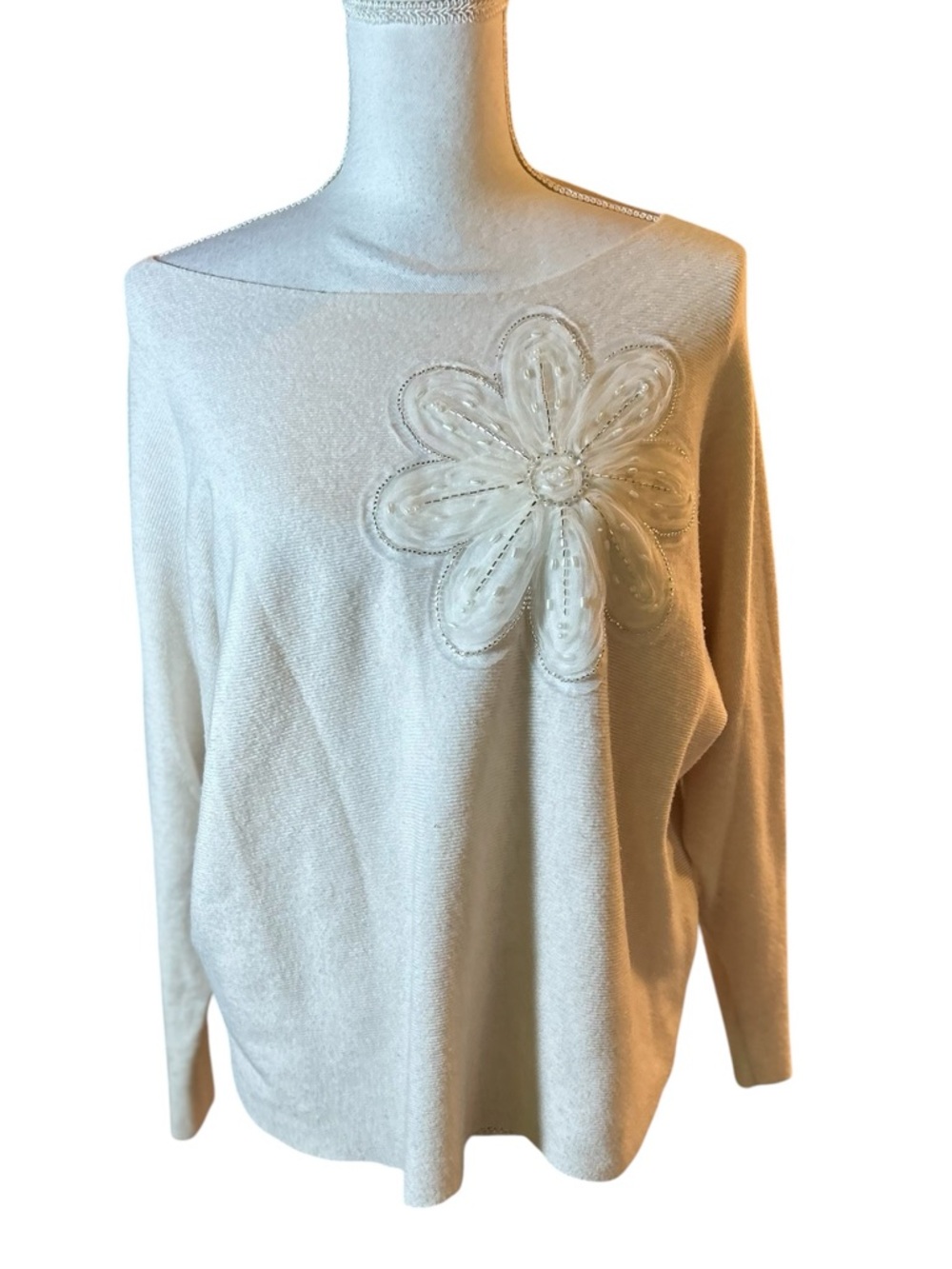 Mila Milano Taupe Crewneck Sweater